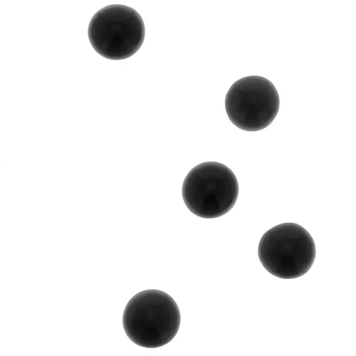 Cabujones redondos de 3 mm para pegar o engastar - Obsidiana negra x5