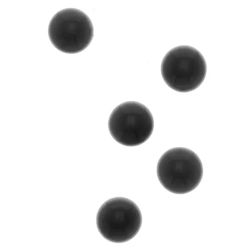 Cabujones redondos 4 mm - Obsidiana negra x5