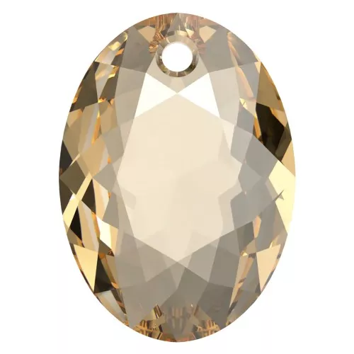 PureCrystal 6438 Colgante Corte Elíptico 9 mm - Cristal Sombra Dorada x1