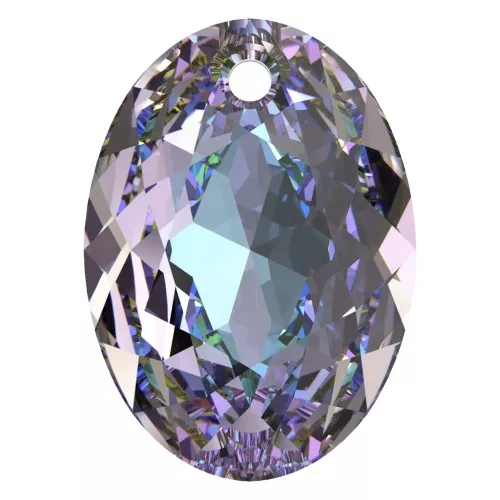 PureCrystal 6438 Colgante Corte Elíptico 9 mm - Cristal Vitrail Light x1
