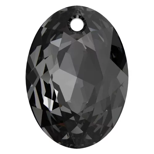 PureCrystal 6438 Colgante Corte Elíptico 9 mm - Cristal Plata Noche x1