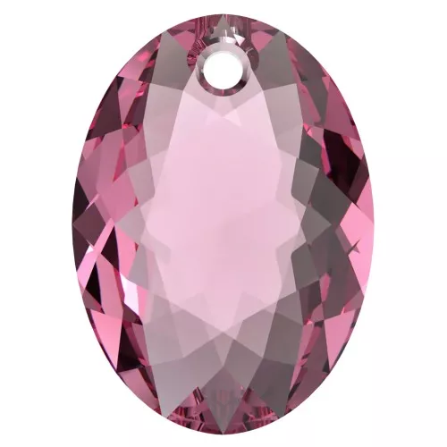 PureCrystal 6438 Colgante Corte Elíptico 9 mm - Rosa x1
