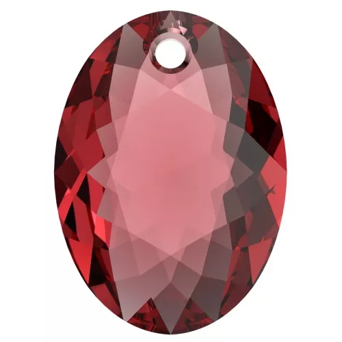 PureCrystal 6438 Colgante talla elíptica 9 mm - Scarlet x1