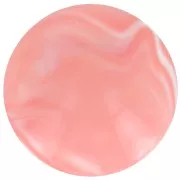Cabujón redondo de 14 mm en resina opaca - Coral jaspeado x1