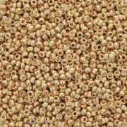 Cuentas Rocalla Miyuki 15/0 1052 - Oro galvanizado x 100 g