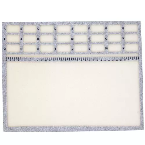 Alfombrilla para abalorios 35,5x28 cm con 24 espacios - Gris - Beige x1