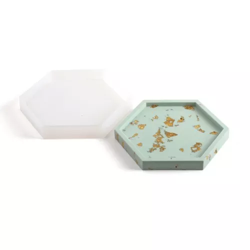 Molde de copa de silicona hexagonal de 17x15 cm x1