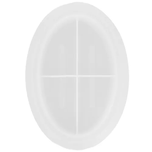 Molde de silicona para jabonera oval 15x10.5x2.6 cm x1
