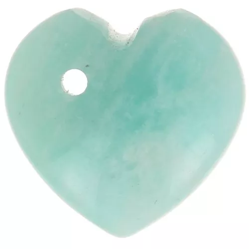Lentejuela corazón 10 mm gema - Amazonita x1