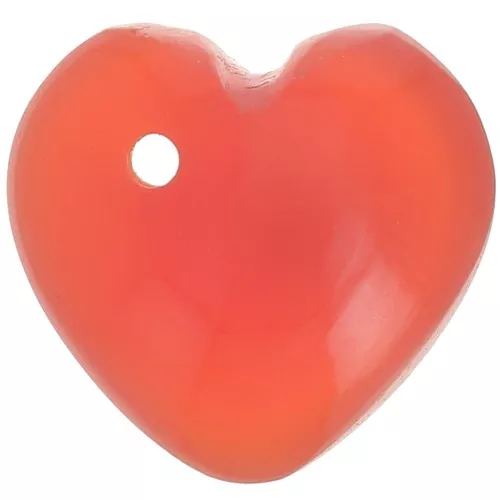 Lentejuela corazón 10 mm gema - Cuarzo naranja x1