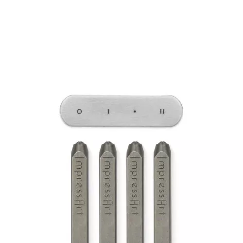 Juego de 4 punzones de estampación ImpressArt - 1 mm - Longitud y Latitud x1