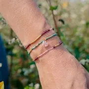 Lentejuela corazón 9x10 mm en gema tintada - Ónix verde x1