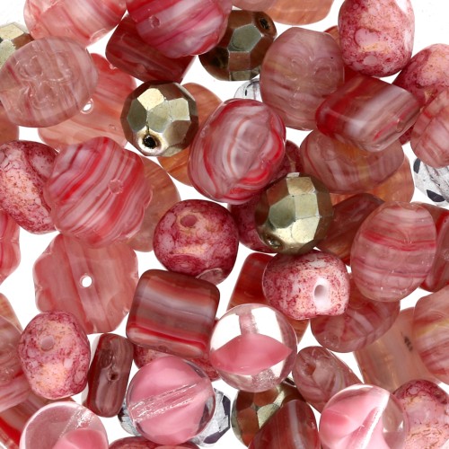 Surtido de perlas de Bohemia - Dusty Rose x50g