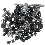 Surtido de perlas de Bohemia - Negro x20g