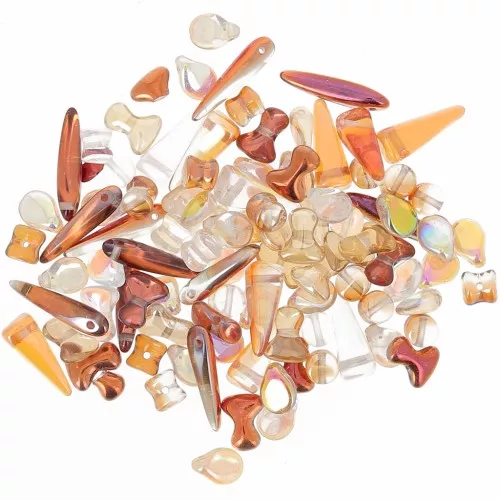 Surtido de perlas de Bohemia - Cristal metalizado x20g