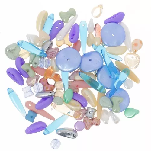 Surtido de perlas de Bohemia - Pastel y Plata x20g