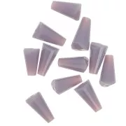 Cuentas facetadas de vidrio en forma de cono - 8x4 mm - Opaque Lilas x25