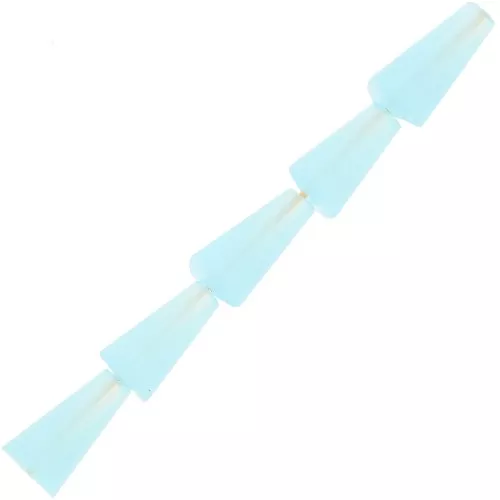 Cuentas facetadas de vidrio en forma de cono - 8x4 mm - Sky Blue x25