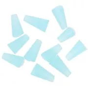Cuentas facetadas de vidrio en forma de cono - 8x4 mm - Sky Blue x25