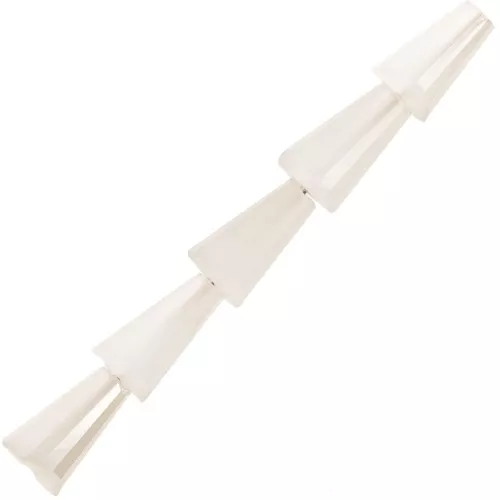 Cuentas facetadas de vidrio en forma de cono - 8x4 mm - Beige x25