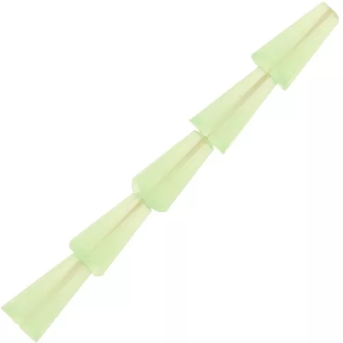 Cuentas facetadas de vidrio en forma de cono - 8x4 mm - Verde menta x25