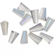 Cuentas cónicas de vidrio facetado - 8x4 mm - Cristal Azzuro x25