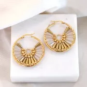 Cuentas facetadas de vidrio en forma de cono - 8x4 mm - Cobalto x25