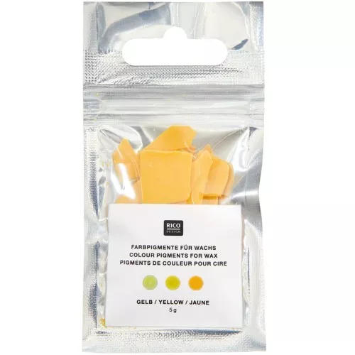 Pigmentos de color para cera de velas - Diseño Rico - Amarillo x5g