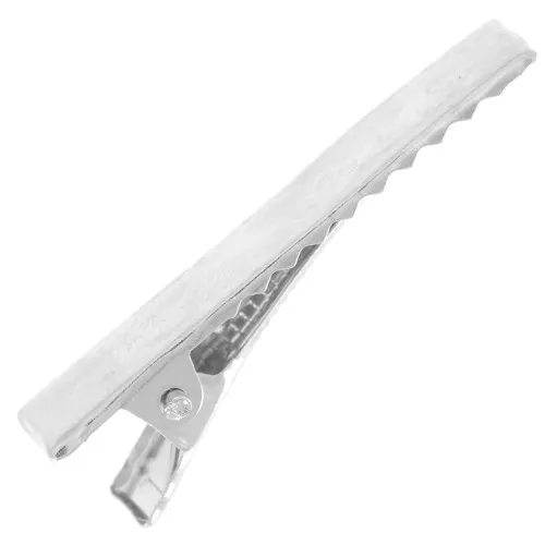 Pinza de pelo cocodrilo 41 mm - Rodio x10