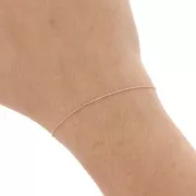 Cadena fina para Miyuki Delica 11/0 malla paloma 0,6 mm - Latón rugoso x1m