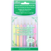 Juego de 7 ganchos Clover - Amour - para lana e hilo de 0,6 a 1,75 mm x1