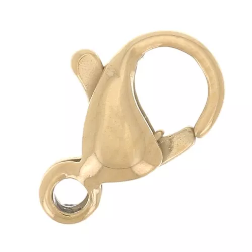 Cierre mosquetón 9 mm - Fabricación europea - Acero inoxidable 316L Dorado x1