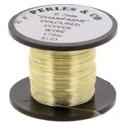 Hilo de cobre anti-desgaste de 0,20 mm - Oro claro x175m