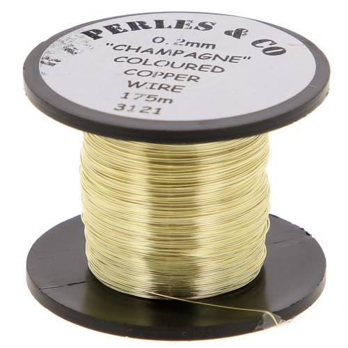 Hilo de cobre anti-desgaste de 0,20 mm - Oro claro x175m