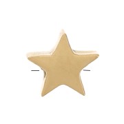 Cuenta de estrella plana de 4 mm - Acero inoxidable 316L dorado x1|raw }}