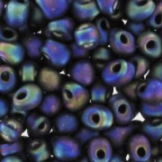 Mini-gotas Miyuki 3.4 mm DP28-0401FR - Mat Black AB x8g