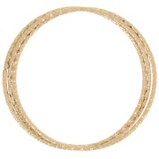 Colgantes Círculos entrelazados efecto diamante 31 mm - Acero inoxidable dorado 304L x2|raw }}