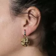 Barra y espárragos de óxido de circonio 17,5x3 mm - Acero inoxidable chapado en Dorado 304L x2