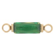Entrepieza rectangular 13x3 mm óxido de circonio - Acero inoxidable 316L Dorado - Verde x1|raw }}
