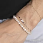 Entrepieza rectangular 13x3 mm óxido de circonio - Acero inoxidable 316L Dorado - Verde x1