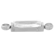 Entrepieza rectangular 13x3 mm óxido de circonio - acero inoxidable 316L - Cristal x1