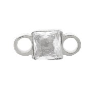 Distanciador cuadrado 6x3 mm óxido de circonio - Acero inoxidable 316L - Cristal x1|raw }}