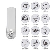 Juego de punzones 6 mm - Diseño Nature x12