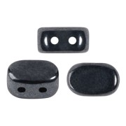 Cuentas de vidrio Lipsi® de Puca® 4x6 mm - Jet Hematite x10g