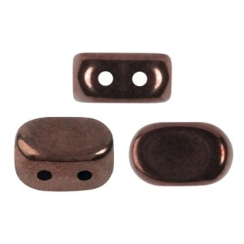 Cuentas de vidrio Lipsi® de Puca® 4x6 mm - Bronce oscuro x10g