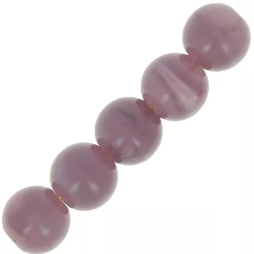 Cuenta acrílico imitación piedra 6 mm Morado Opal x10