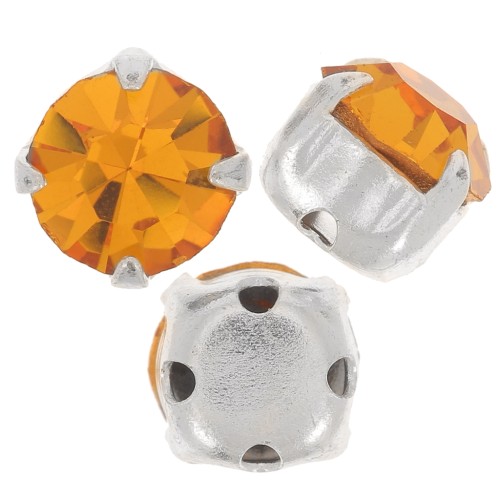 Chatón monté 4 mm Topaz x10