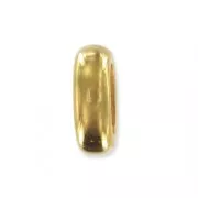 Cuenta pasante para cordón 5 mm Dorado con oro fino x1