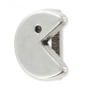 Cuenta pasante 13x12 mm para cordón plano 10 mm Chapado Plateado envejecido|raw }}