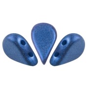 Cuentas de vidrio Amos® by Puca® 5x8 mm - Caribbean Blue Metallic Mat x10g|raw }}
